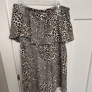 Forever 21 Black and White Animal Print Dress